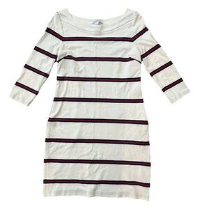 Banana Republic Women’s Sheath Dress Stripes Dress Size 8 Cream Stripes Stretch
